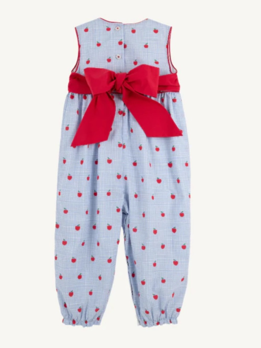 The Beaufort Bonnet Company Sleeveless Rebecca Romper Apple of my Eye Sash 2T